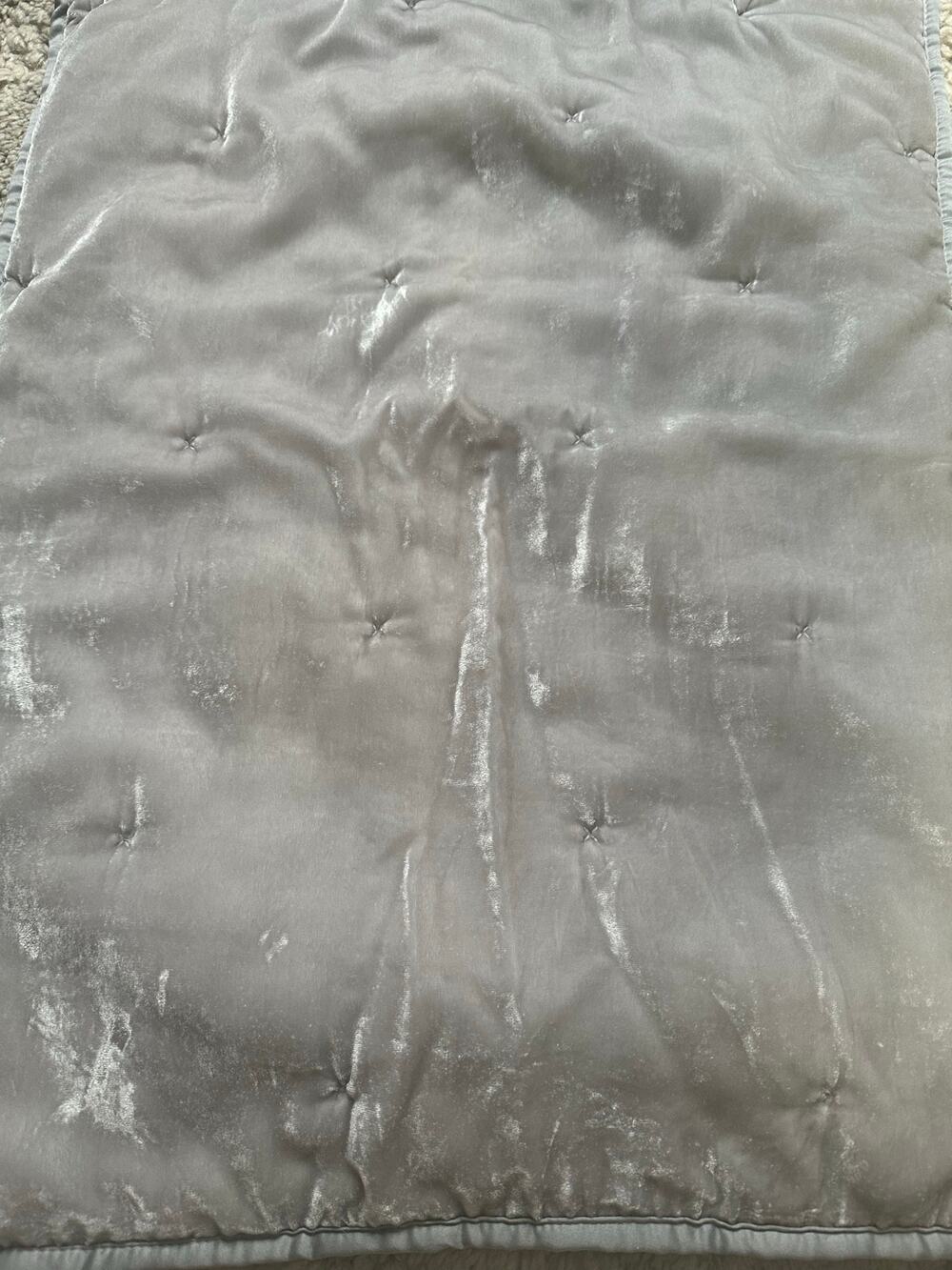 Opalhouse Soft Crushed Velvet Velour Tufted Standard Pillow Sham gray 26x20”